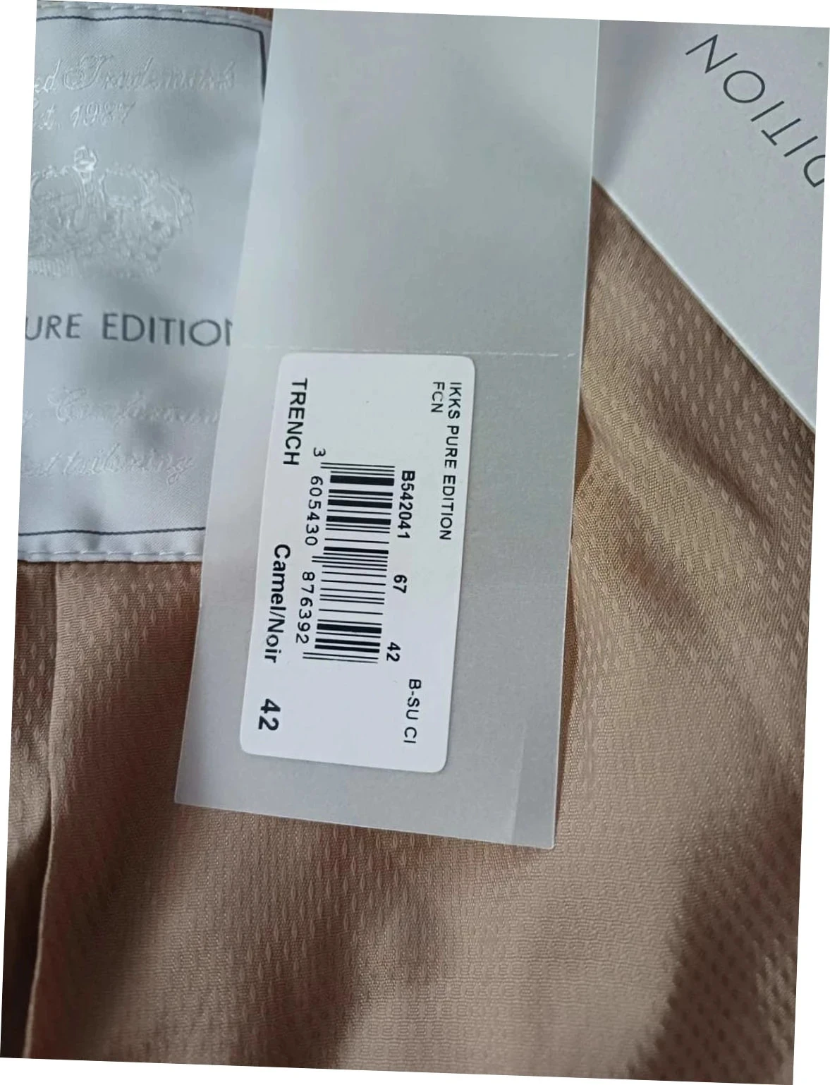 IKKS Pure Edition Camel & Lambskin Trench - New with tag - Size 42 – photo 8